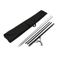 Kit promotionnel personnalisé de mât de drapeau de plume avec des bannières de larme de piquet de sol pour des événements extérieurs et des drapeaux de plage