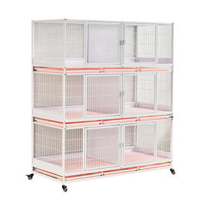Cage pour animaux de compagnie à plusieurs niveaux de qualité supérieure chenil roulant robuste pour plusieurs centres d'élevage de chiens de chats refuges pour animaux de compagnie et cliniques vétérinaires - Product Image 1