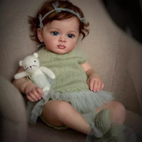 Poupées Reborn réalistes en vinyle de 24 pouces avec cheveux plantés à la main, jouets compagnons pour enfants