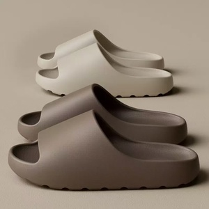 Solid Color EVA <b>Flat</b> Slides Open Toe Slip-On Anti-Slippery <b>Sandals</b> for Women and Men Size L - Product Image 2