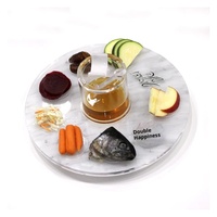 Assiette à dîner en pot de miel en acrylique poli moderne Offre Spéciale transfrontalier plat de nourriture personnalisable pour la Pâque juive personnalisée