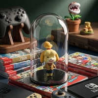 Boîte de présentation ovale transparente DOBE pour figurines, accessoires de jeu, boîte de rangement complète anti-poussière pour jouets, directement de l'usine