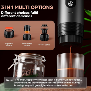 New Launched Electric Coffee Maker 3 in 1 Multifunctional Digital Screen One Touch Portable <b>Espresso</b> Machine Car Hotel Coffee - Product Image 2