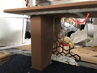 Ensemble de table à manger 12 places en bois et acier inoxydable, meuble de maison
