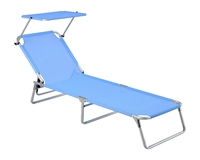 Chaise de plage pliante en Tube d'aluminium, lit pliant de loisirs en plein air pour Camping intérieur et extérieur, parasol simple, lit de plage avec toit