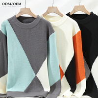 Maßgefertigter Neuer Stil Hochwertiger Übergrößen-Herrenpullover 100% Baumwolle Winter Gestrickter Vintage-Weihnachtspullover