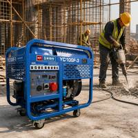 Générateur diesel silencieux haute puissance 10000W YC10GF-3, bicylindre 997cc, refroidissement par air, groupe électrogène portable ATS