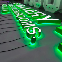 Enseignes publicitaires lumineuses 3D LED personnalisables, lettres métalliques, signalétique commerciale pour bâtiments AC, transformateurs, mariages, bars