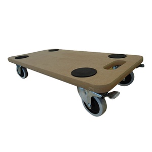 Chariot de déménagement en bois avec capacité de charge de 200 kg, roues bicolores de 3 pouces, <span class=keywords><strong>design</strong></span> minimaliste pour le mobilier de maison et de jardin, <span class=keywords><strong>support</strong></span> pour plantes - Product Image 1