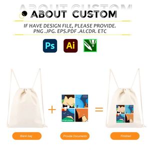 Mochila con Cordón Promocional de Algodón Ecológico Personalizada con Logotipo de Lujo al por Mayor para Deportes y Regalos - Product Image 2