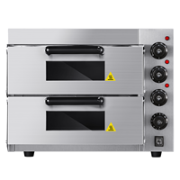 Four électrique commercial de 2 ponts de 3000W utilisé pour la pizza de pain de gâteau de boulangerie avec la pierre pour la vente automatique d'équipement de cuisson de restaurant