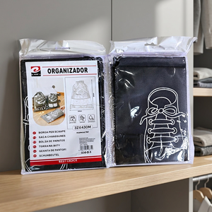 Organizzatore Riutilizzabile per Scarpe e Vestiti Erpsl in Tessuto Non Tessuto 32x43cm Grigio Salvaspazio per Viaggi e Stoccaggio - Product Image 3