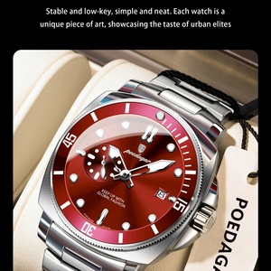 Montres de luxe pour hommes, étanches, en acier inoxydable, lumineuses, avec date, chronographe, montre-bracelet à quartz de haute qualité pour hommes - Product Image 3