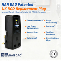Prise PRCD NANDAO 13A 250V avec prise CE pour disjoncteur différentiel standard britannique pour usage industriel et résidentiel