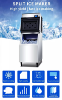 Recién llegados, máquina de hielo automática para negocios, máquina de hielo de ahorro de energía con cuerpo de acero inoxidable, máquinas de hielo para restaurantes