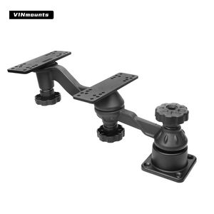 VINmounts Support de sondeur à bras horizontal  support à double affichage adapté à deux appareils adaptés aux bateaux et kayaks - Product Image 1