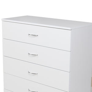 Chambre à coucher moderne et bon marché, <span class=keywords><strong>commode</strong></span> en bois, <span class=keywords><strong>commode</strong></span> <span class=keywords><strong>blanche</strong></span> en bois à <span class=keywords><strong>5</strong></span> <span class=keywords><strong>tiroirs</strong></span> pour chambre à coucher - Product Image 5