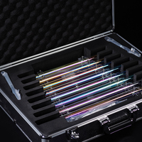 Harpe chantante en cristal d'aurore, 8 tubes, instruments de guérison sonore en quartz de haute qualité pour la méditation et le nettoyage du corps