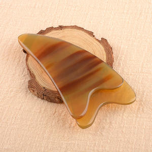 Alat Pijat Gua Sha Batu Tanduk Sapi Desain Baru Grosir, Alat Pijat Wajah dan Tubuh dari Batu Gua Sha Alami - Product Image 6