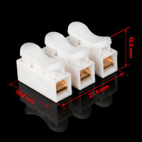 Connecteur poussoir à connexion rapide, Terminal à ressort, connecteur de fil pour bande LED, CH2 CH3