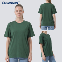 Camiseta Kuenzi Regular Personalizada con Logotipo, Cuello Redondo, Manga Corta, 100% Algodón, 240GSM, Hombros Caídos, Talla Grande para Mujer