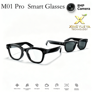 Lunettes intelligentes M01 AI avec caméra 8MP, enregistrement photo et vidéo, traduction en temps réel, reconnaissance d'objets, réveil vocal, Android iOS M01Pro - Product Image 1