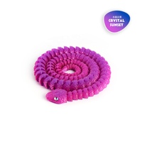 Juguete Antiestrés de Serpiente Articulada de 82 cm, Impresa en 3D, Material PLA, Duradera, con Degradado Azul-Verde, Modelo de Reptil Realista, Diseño Moderno