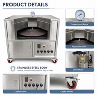 Four à gaz professionnel en acier pour manakish libanais, pain arabe, pizza, naan, tandoori, roti, pain dôme, pita, tortilla - 220V
