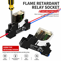 Relais de puissance ultra-mince RJ1S 12A / RJ2S 8A de haute qualité avec indicateur LED DPDT 2C/O 8 broches à montage sur socle pour machines d'automatisation