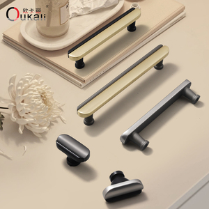 Oukali çin Modern mutfak mobilyası ile çinko kolu dolapları çekmeceler dolapları yatak odası banyo oturma odaları yemek alanları - Product Image 1