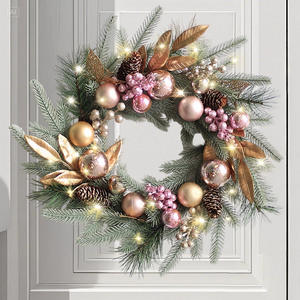 2025 guirlandes de noël guirlande ornement artificiel rotin arbre <span class=keywords><strong>porte</strong></span> suspendus fleurs plantes décorations de noël - Product Image 5