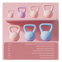 CooSport Fitness Entraînements Personnalisés Compétition Unisexe Musculation Haltères Colorés Kettlebells en PVC Souple Réglables Écologiques