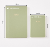 Carnet de notes A6 en cuir souple pastel avec logo personnalisé, couleur bonbon, style macaron