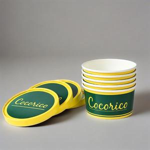 Vente chaude D'été Salade Snack Crème Glacée Partie Bol En Papier Bols À Crème Glacée Jetables Avec Logo Personnalisé - Product Image 3