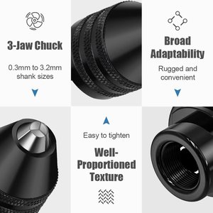 Adaptateur de <span class=keywords><strong>mandrin</strong></span> de perceuse sans clé M7 M8 Mini, pince à vis 0,3-3,2 mm, à changement rapide, à trois griffes, manuel, en cuivre, 30000 - Product Image 5