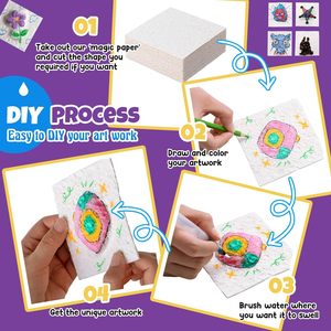 3D vải trẻ em Squishy thêm nước để trở thành Squishy DIY trẻ em sơn giấy ma thuật nghệ thuật vẽ giấy cho trẻ em tự làm sơn - Product Image 3