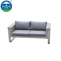 Mobilier modulaire jardin extérieur ensemble de canapés en aluminium osier patio de luxe PE rotin canapés pour jardin extérieur