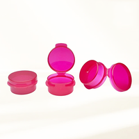 Contenants cosmétiques en plastique PP 1g 3g 5g 10g avec couvercle à charnière, petits pots vides miniatures à rabat
