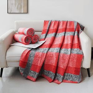 Tùy chỉnh kích thước đầy đủ dệt kim thân thiện với môi cực Fleece chăn với logo rắn CuộN đôi mặt ném giá rẻ số lượng lớn trong CuộN - Product Image 2