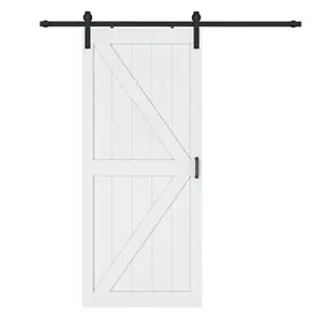 36in x 84in Sliding Barn Door with 6FT Barn Door Hardware Track Kit Included