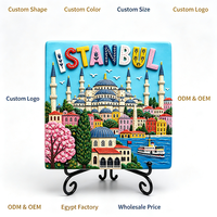 Maßgefertigte 3D-Harz-Plakette Desktop-Ornament Istanbul Stadt Türkei Reise-Souvenir Tischdekoration ODM OEM