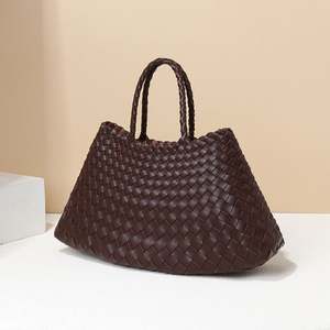 Nouveau panier de nourriture français sac tissé à la main Art rétro et sac à main polyvalent de haute qualité en cuir souple léger sac de luxe pour femmes - Product Image 3