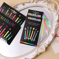 Huaming Vente en gros Bougies d'anniversaire sans fumée à flamme colorée, bougies magiques à flamme arc-en-ciel, bougies d'anniversaire joyeuses