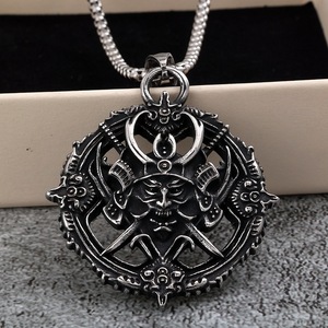 Colgante de Acero Inoxidable para Hombre, Diseño de Espada y Casco de Samurái Japonés Hannya, Joyería de Moda, Regalo - Product Image 3
