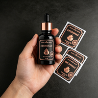 Étiquettes cosmétiques écologiques TEDDY, imperméables, résistantes à l'huile, en vinyle BOPP, avec dorure à chaud, résistantes aux UV, adhésives, pour huile de parfum