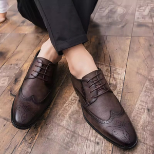 Chaussures Oxford en cuir véritable imperméables pour hommes, fabriquées à la main au Royaume-Uni, pour mariage, formelles, décontractées, antidérapantes, avec boucles et sangles - Product Image 5