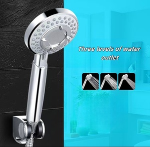 Pommeau <span class=keywords><strong>de</strong></span> <span class=keywords><strong>douche</strong></span> <span class=keywords><strong>économique</strong></span> en plastique ABS chromé à 3 fonctions - Product Image 2