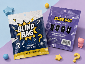Sachet personnalisé en plastique PE Mylar, pochette autoportante laminée thermoscellable pour bonbons, biscuits, emballage Mylar, mini-sachet surprise pour jouets - Product Image 1