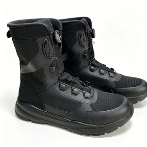DF22 Black Outdoor Waterproof PU <b>Boots</b> All Seasons Men's Tactical <b>Hiking</b> Shoes Stock Wholesale - Product Image 1