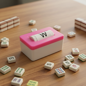 Tuiles de <span class=keywords><strong>Mahjong</strong></span> en plastique de style américain, colorées, grandes (43mm), avec symboles de direction du vent (Orient, Sud, Ouest, Nord) et de maison (E, S, W, N) - Product Image 2